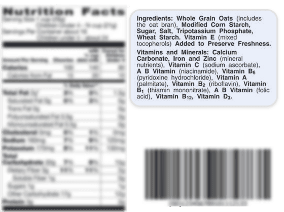 Ingredients Label