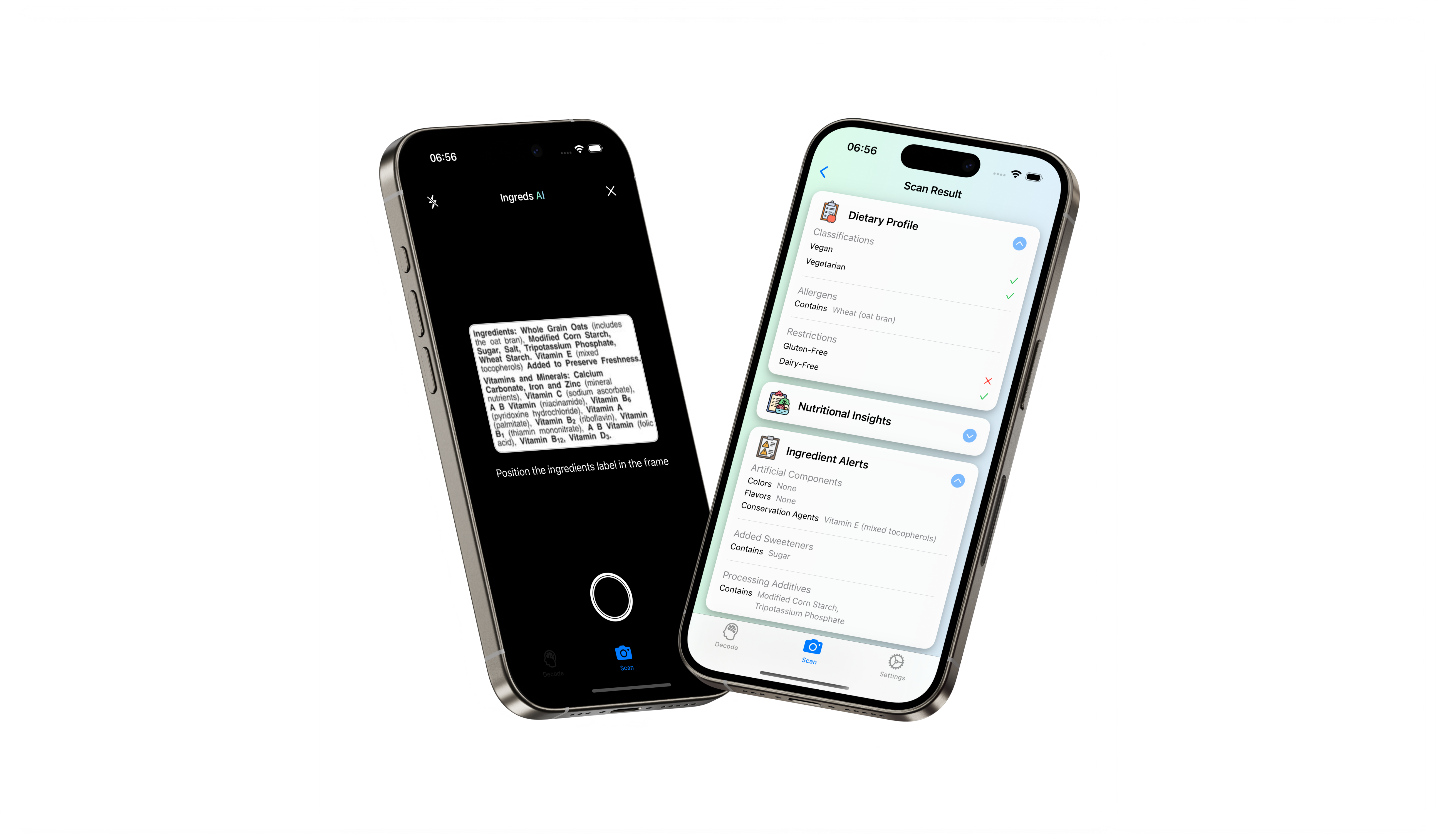 Ingreds AI App Screenshots